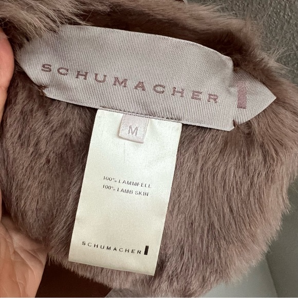 DOROTHEE SCHUMACHER Fur Leather Jacket Coat Reversible Cropped Tan Size Medium 4 - Picture 12 of 12